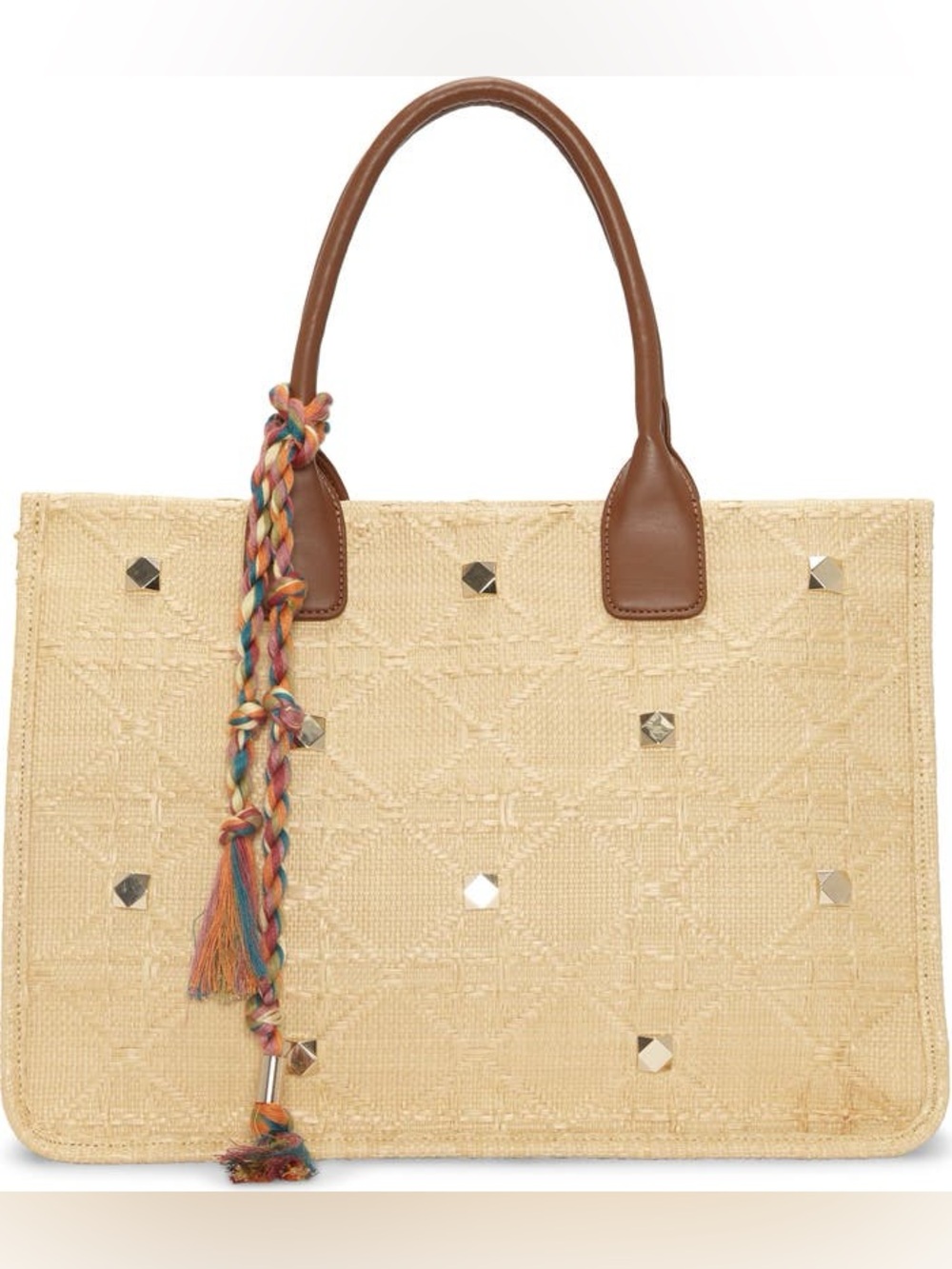 Vince Camuto Orla Tote Bag with Brown Leather Handles